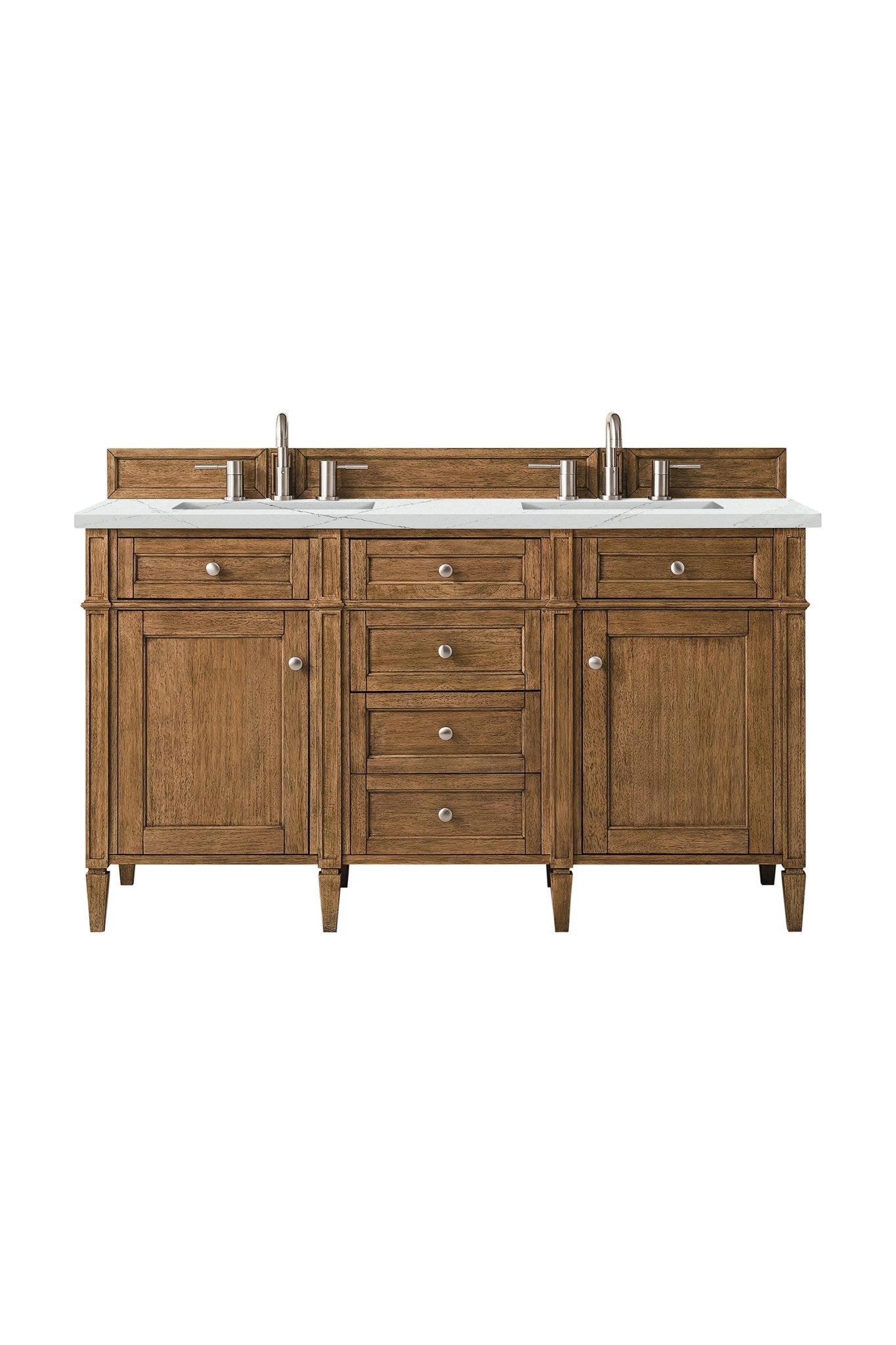 James Martin Vanities - Brittany 60" Double Vanity Cabinet in Saddle Brown - 650 - V60D - SBR - 3ENC - Home Luxury USA