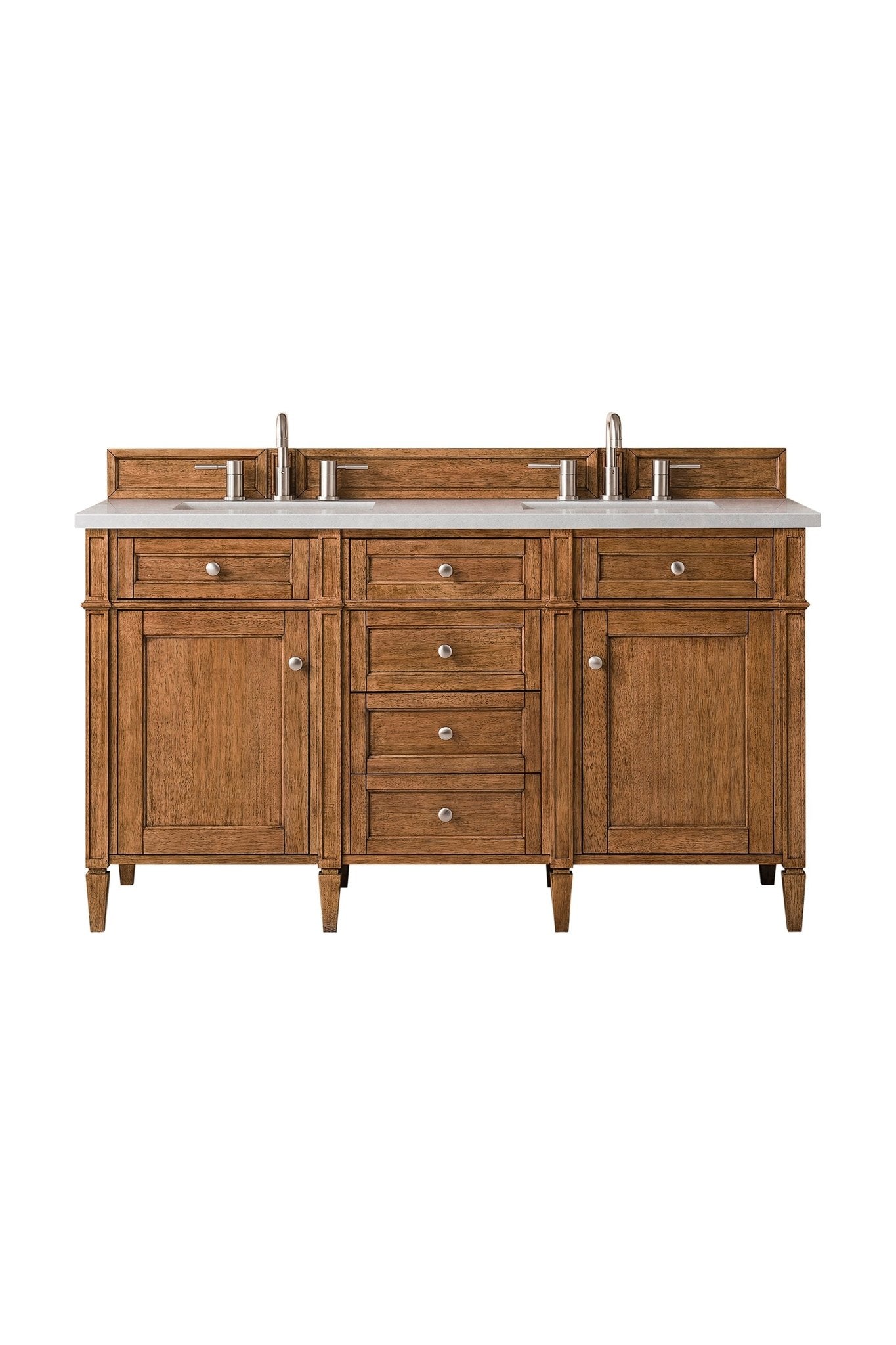 James Martin Vanities - Brittany 60" Double Vanity Cabinet in Saddle Brown - 650 - V60D - SBR - 3ESR - Home Luxury USA