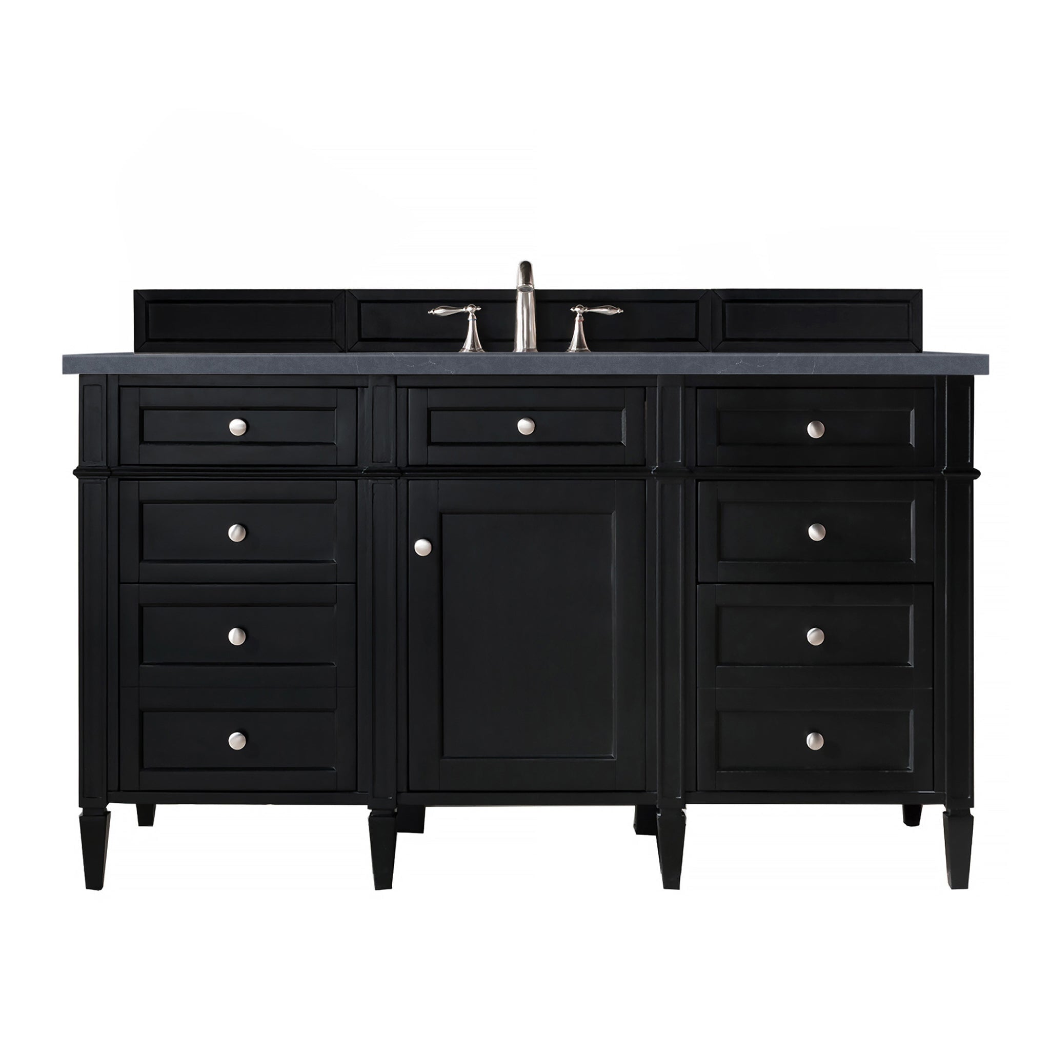 James Martin Vanities - Brittany 60" Single Bathroom Vanity in Black Onyx - 650 - V60S - BKO - 3CSP - Home Luxury USA