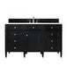 James Martin Vanities - Brittany 60" Single Bathroom Vanity in Black Onyx - 650 - V60S - BKO - 3EMR - Home Luxury USA