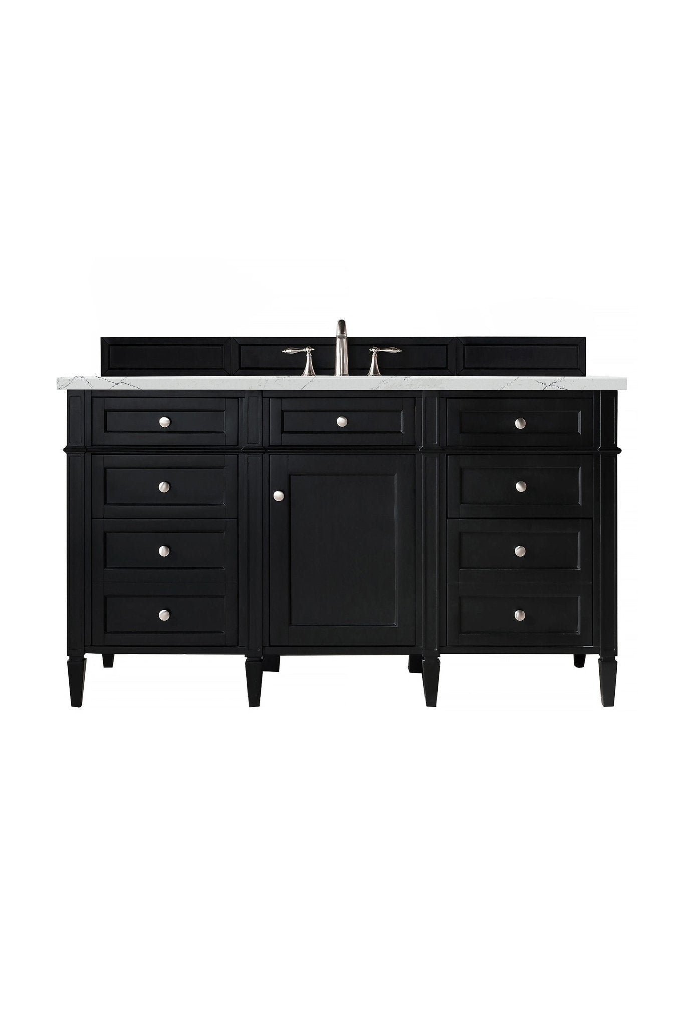 James Martin Vanities - Brittany 60" Single Bathroom Vanity in Black Onyx - 650 - V60S - BKO - 3ENC - Home Luxury USA