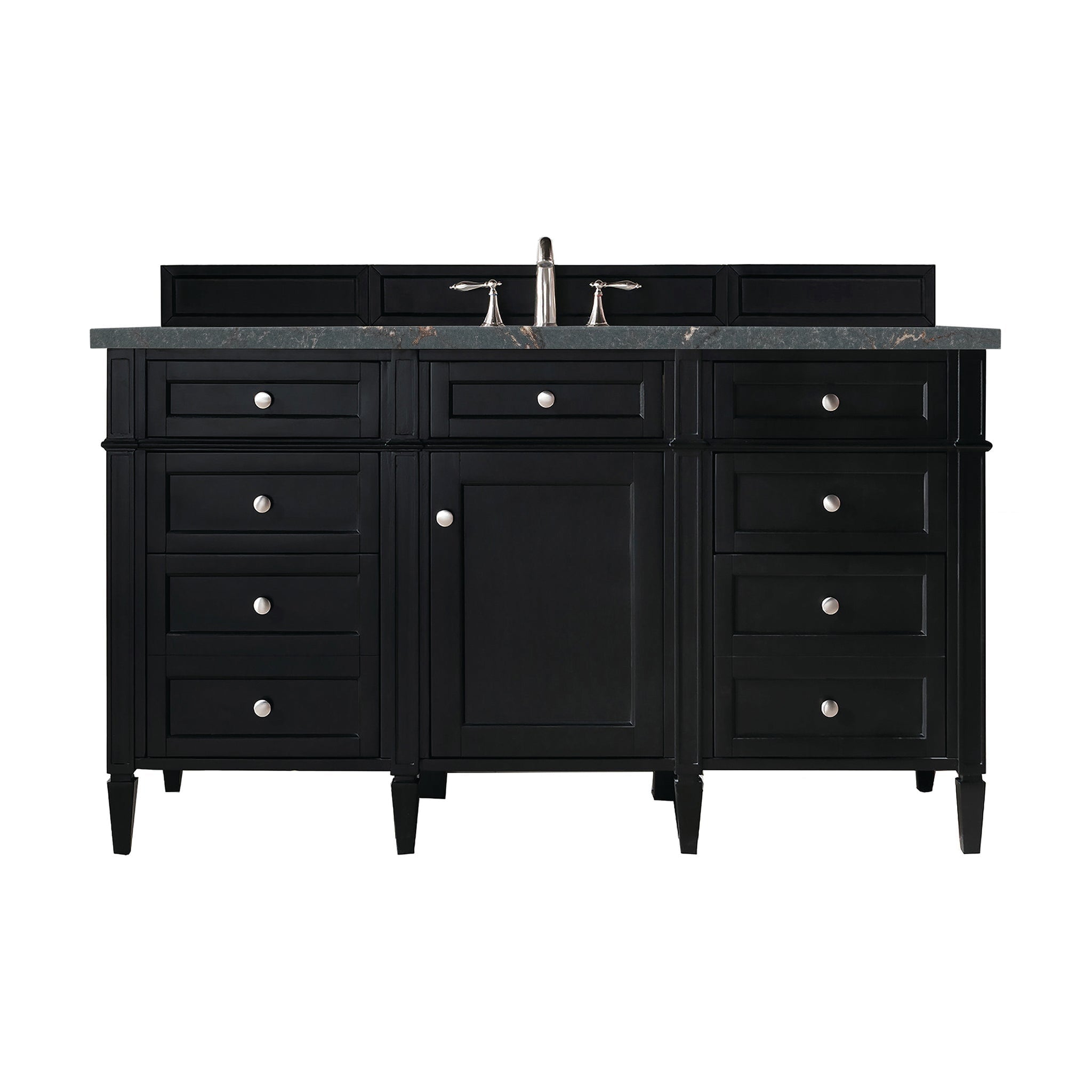 James Martin Vanities - Brittany 60" Single Bathroom Vanity in Black Onyx - 650 - V60S - BKO - 3PBL - Home Luxury USA