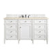 James Martin Vanities - Brittany 60" Single Bathroom Vanity in Bright White - 655 - V60s - BW - 3EJP - Home Luxury USA