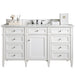 James Martin Vanities - Brittany 60" Single Bathroom Vanity in Bright White - 655 - V60s - BW - 3EMR - Home Luxury USA