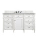 James Martin Vanities - Brittany 60" Single Bathroom Vanity in Bright White - 655 - V60s - BW - 3ESR - Home Luxury USA