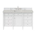 James Martin Vanities - Brittany 60" Single Bathroom Vanity in Bright White - 655 - V60s - BW - 3LDL - Home Luxury USA