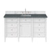 James Martin Vanities - Brittany 60" Single Bathroom Vanity in Bright White - 655 - V60s - BW - 3PBL - Home Luxury USA