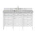 James Martin Vanities - Brittany 60" Single Bathroom Vanity in Bright White - 655 - V60s - BW - 3VSL - Home Luxury USA