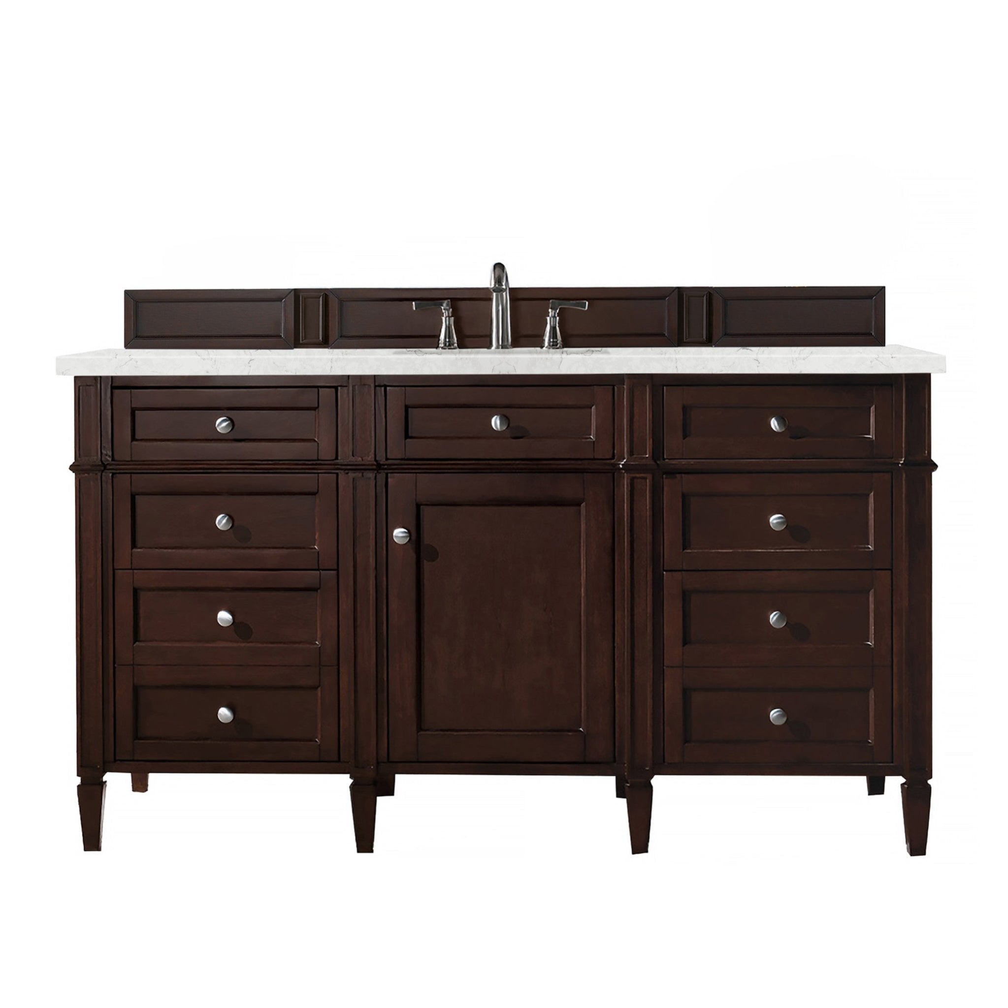 James Martin Vanities - Brittany 60" Single Bathroom Vanity in Burnished Mahogany - 650 - V60s - BNM - 3EJP - Home Luxury USA