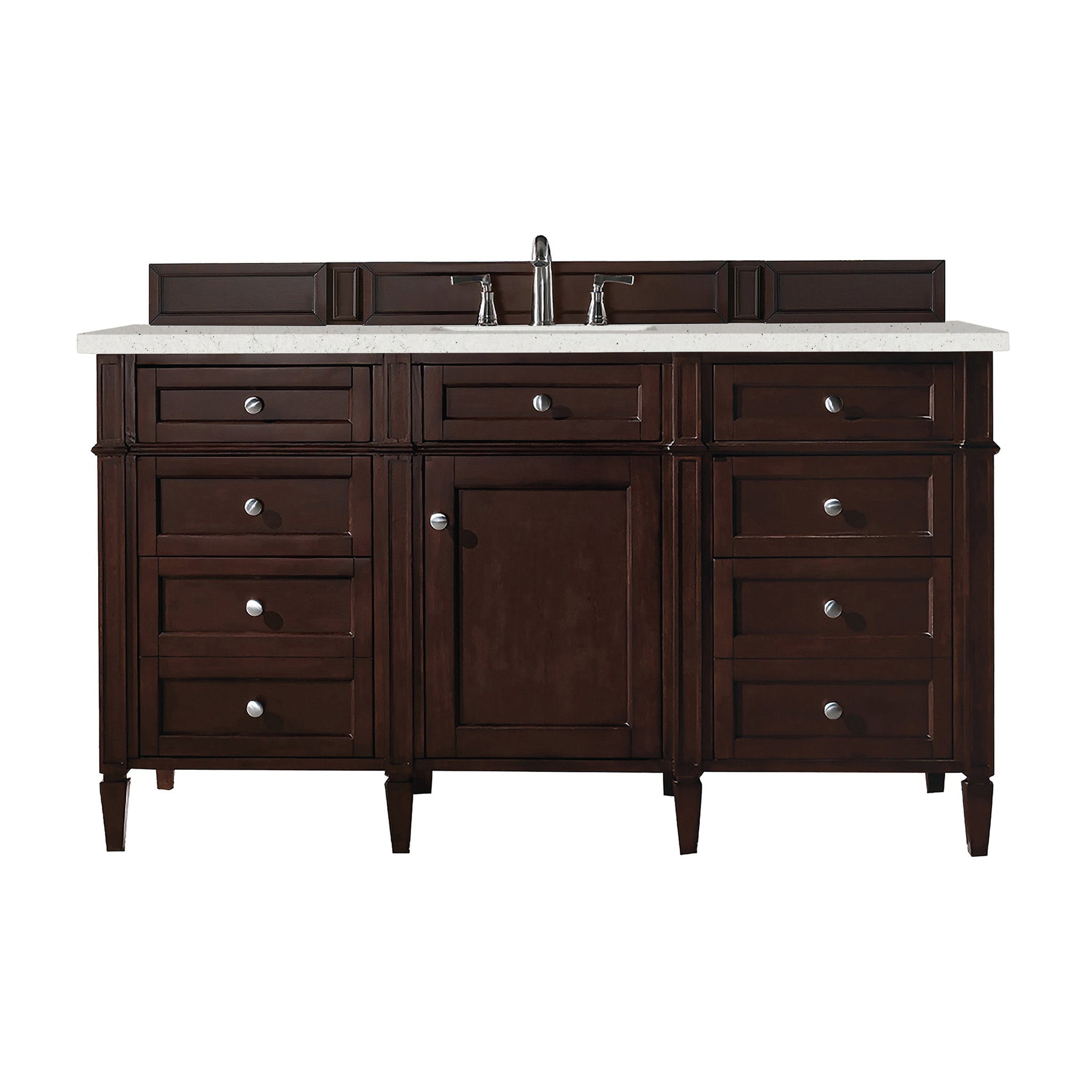 James Martin Vanities - Brittany 60" Single Bathroom Vanity in Burnished Mahogany - 650 - V60S - BNM - 3LDL - Home Luxury USA