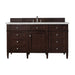 James Martin Vanities - Brittany 60" Single Bathroom Vanity in Burnished Mahogany - 650 - V60S - BNM - 3VSL - Home Luxury USA