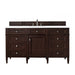 James Martin Vanities - Brittany 60" Single Bathroom Vanity in Burnished Mahogany - 650 - V60s - BNM - 3WZ - Home Luxury USA