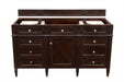 James Martin Vanities - Brittany 60" Single Bathroom Vanity in Burnished Mahogany - 650 - V60s - BNM - Home Luxury USA