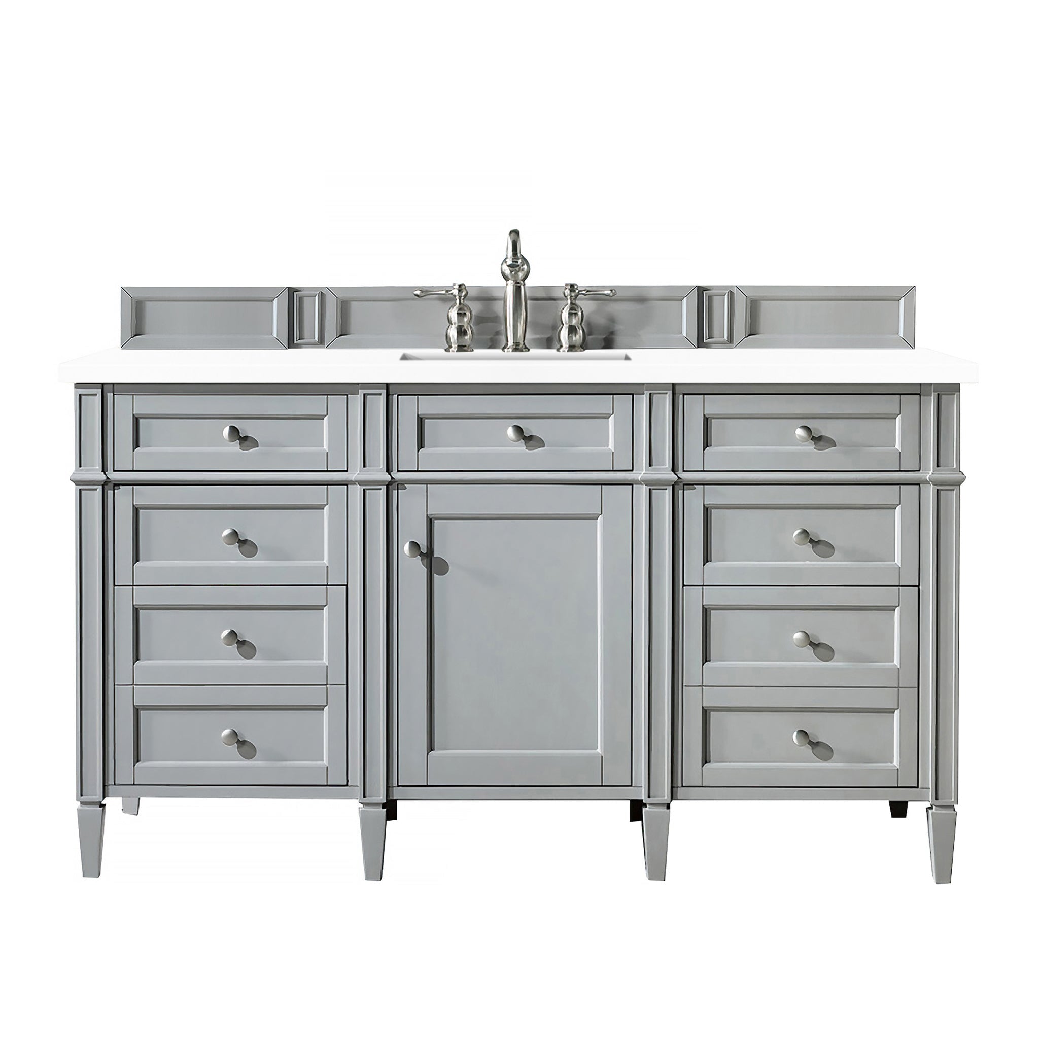 James Martin Vanities - Brittany 60" Single Bathroom Vanity in Urban Gray - 650 - V60s - UGR - 3WZ - Home Luxury USA