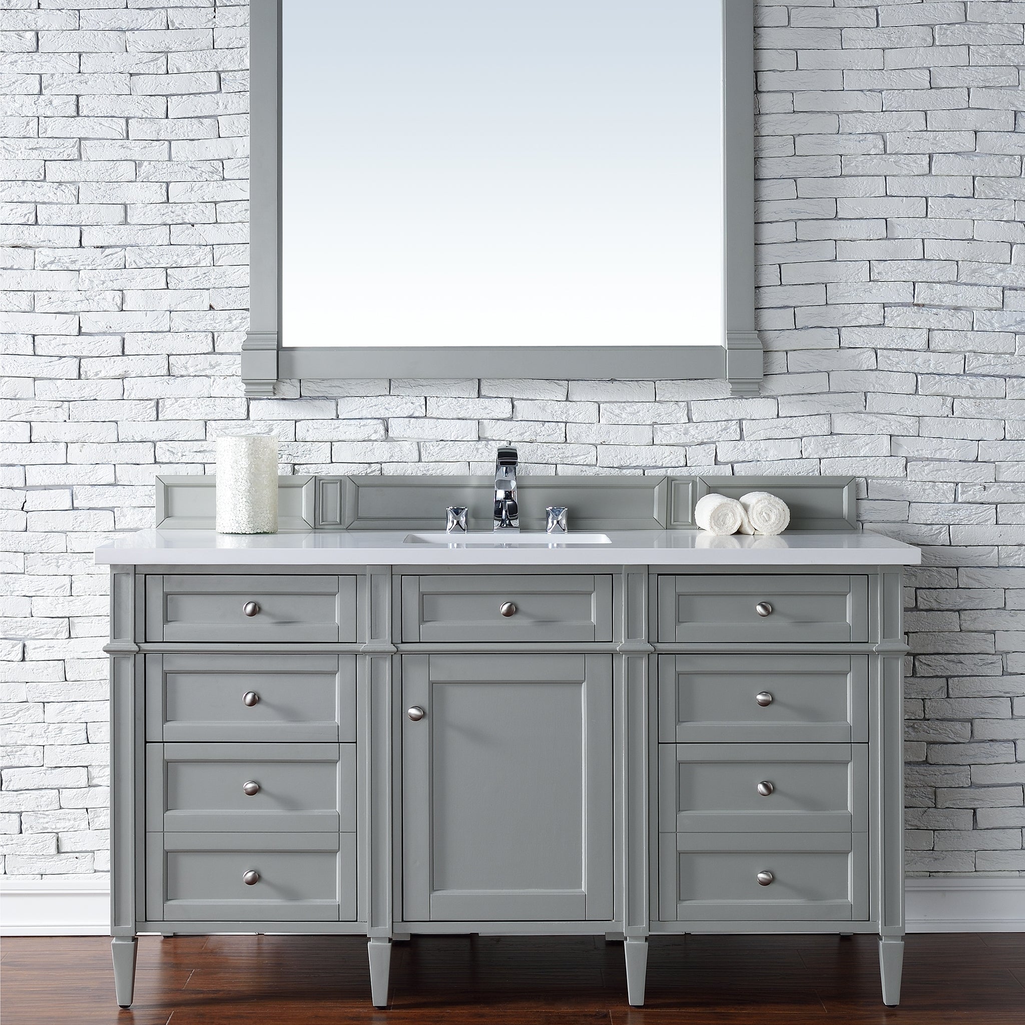 James Martin Vanities - Brittany 60" Single Bathroom Vanity in Urban Gray - 650 - V60s - UGR - Home Luxury USA