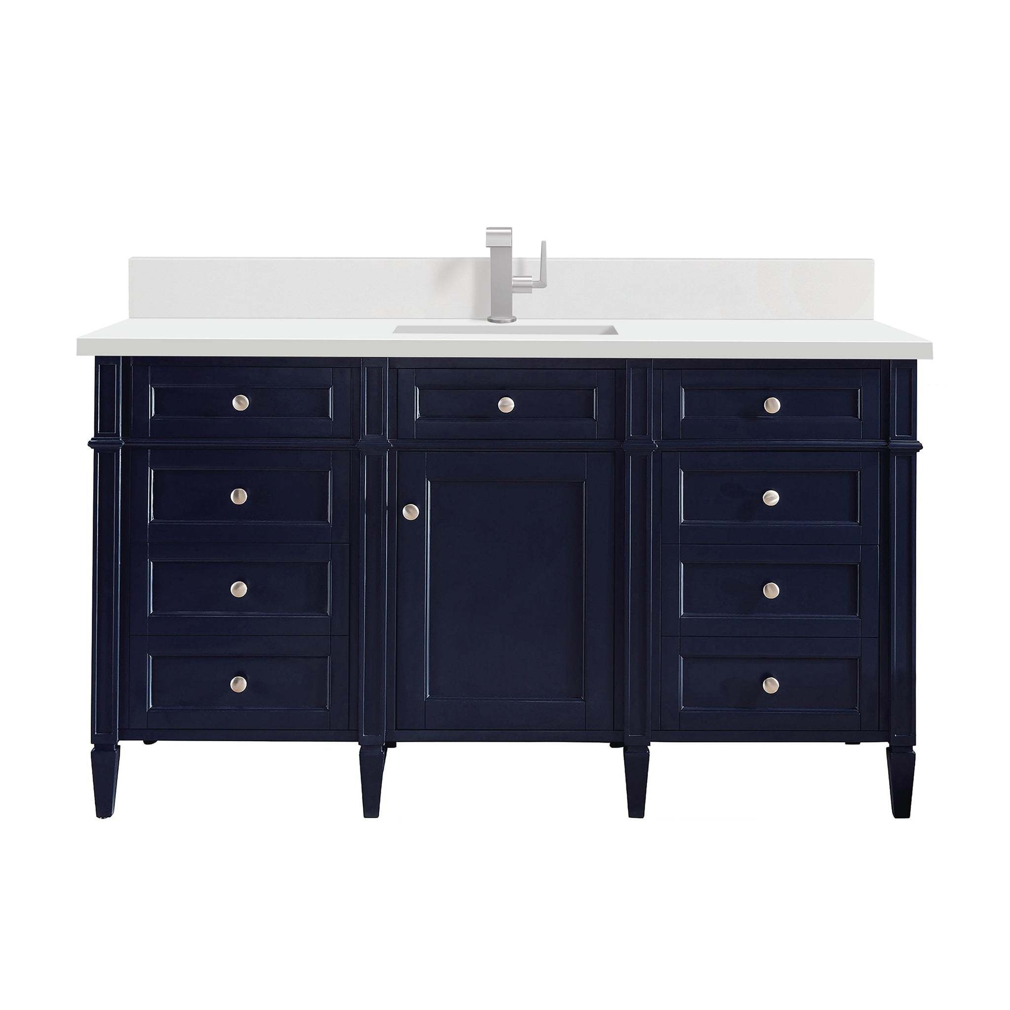 James Martin Vanities - Brittany 60" Single Bathroom Vanity in Victory Blue - 650 - V60S - VBL - 1WZ - Home Luxury USA