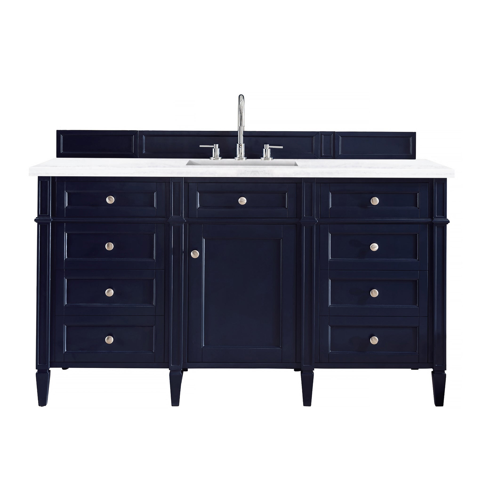 James Martin Vanities - Brittany 60" Single Bathroom Vanity in Victory Blue - 650 - V60S - VBL - 3AF - Home Luxury USA