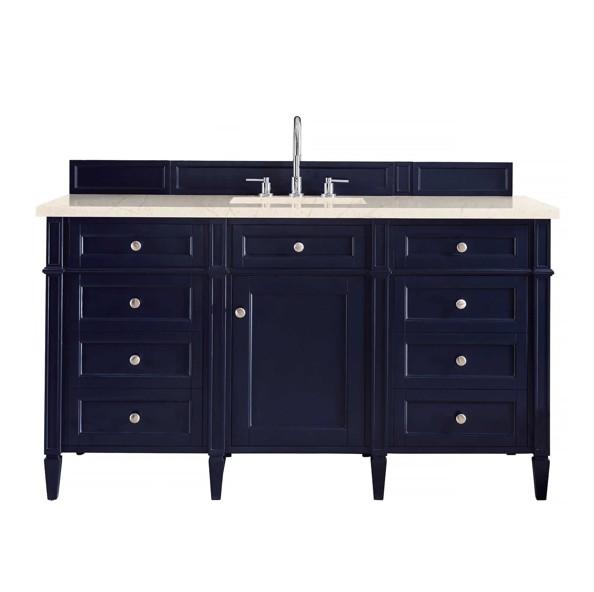 James Martin Vanities - Brittany 60" Single Bathroom Vanity in Victory Blue - 650 - V60S - VBL - 3EMR - Home Luxury USA