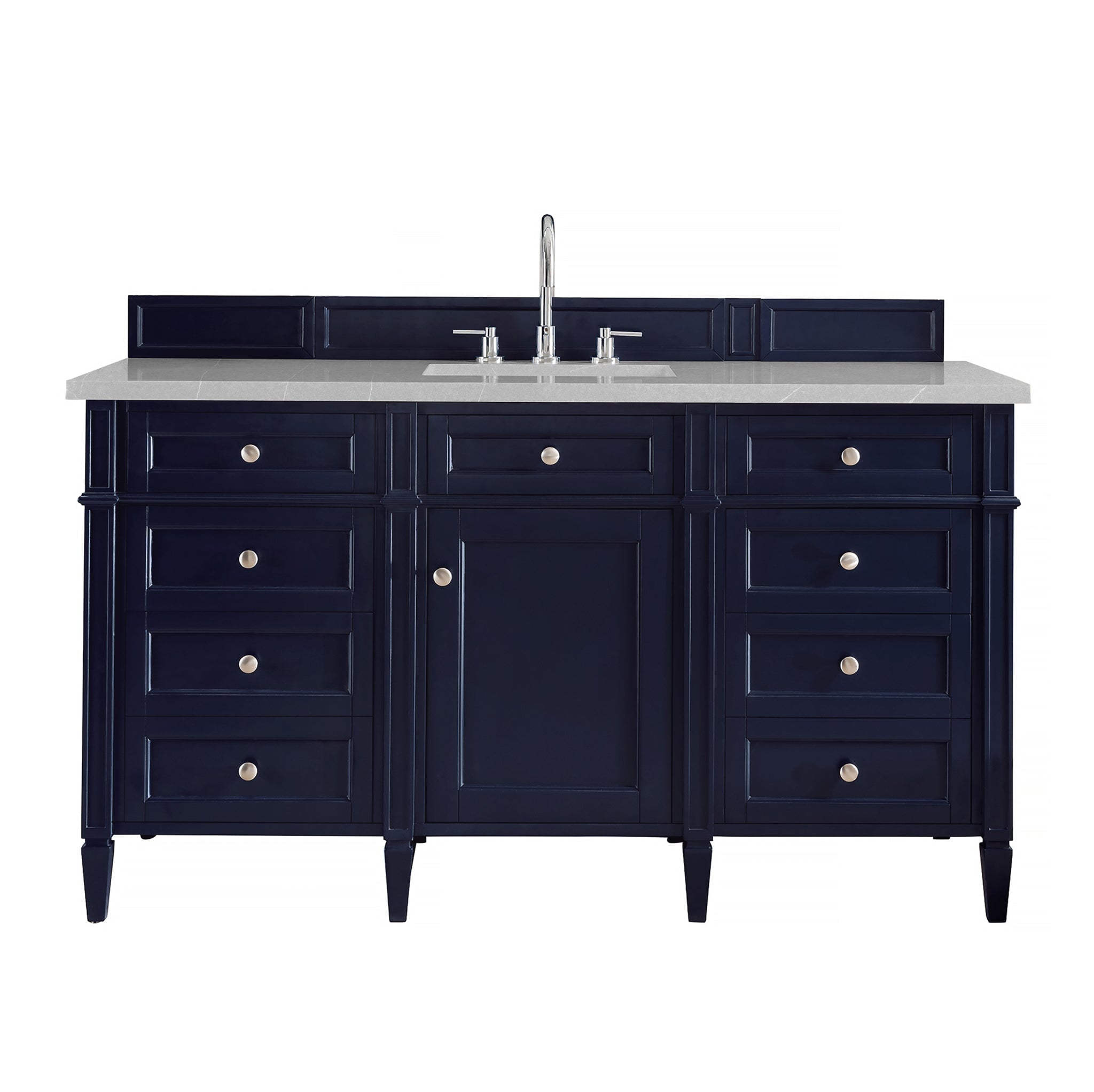 James Martin Vanities - Brittany 60" Single Bathroom Vanity in Victory Blue - 650 - V60S - VBL - 3ESR - Home Luxury USA