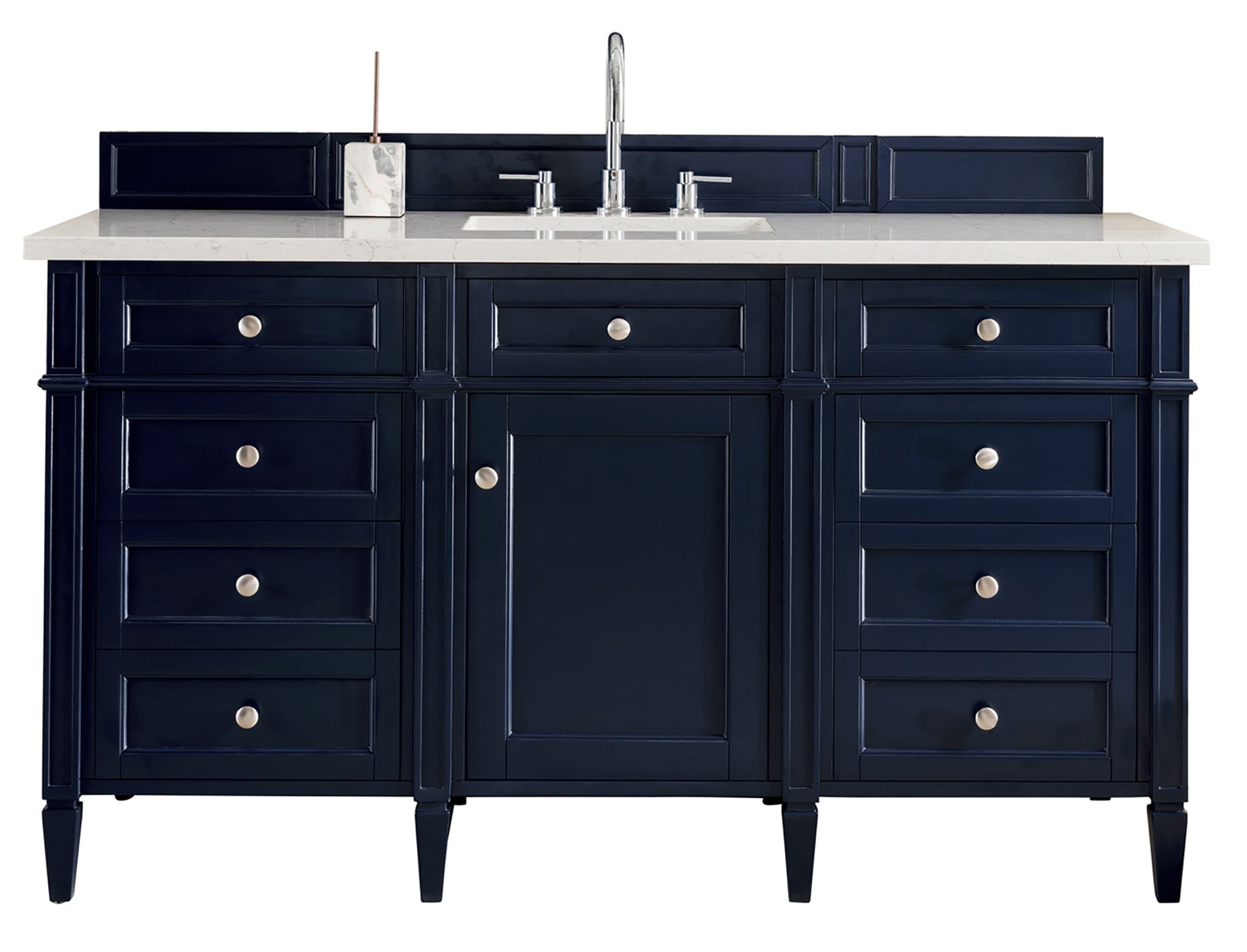 James Martin Vanities - Brittany 60" Single Bathroom Vanity in Victory Blue - 650 - V60S - VBL - 3WZ - Home Luxury USA