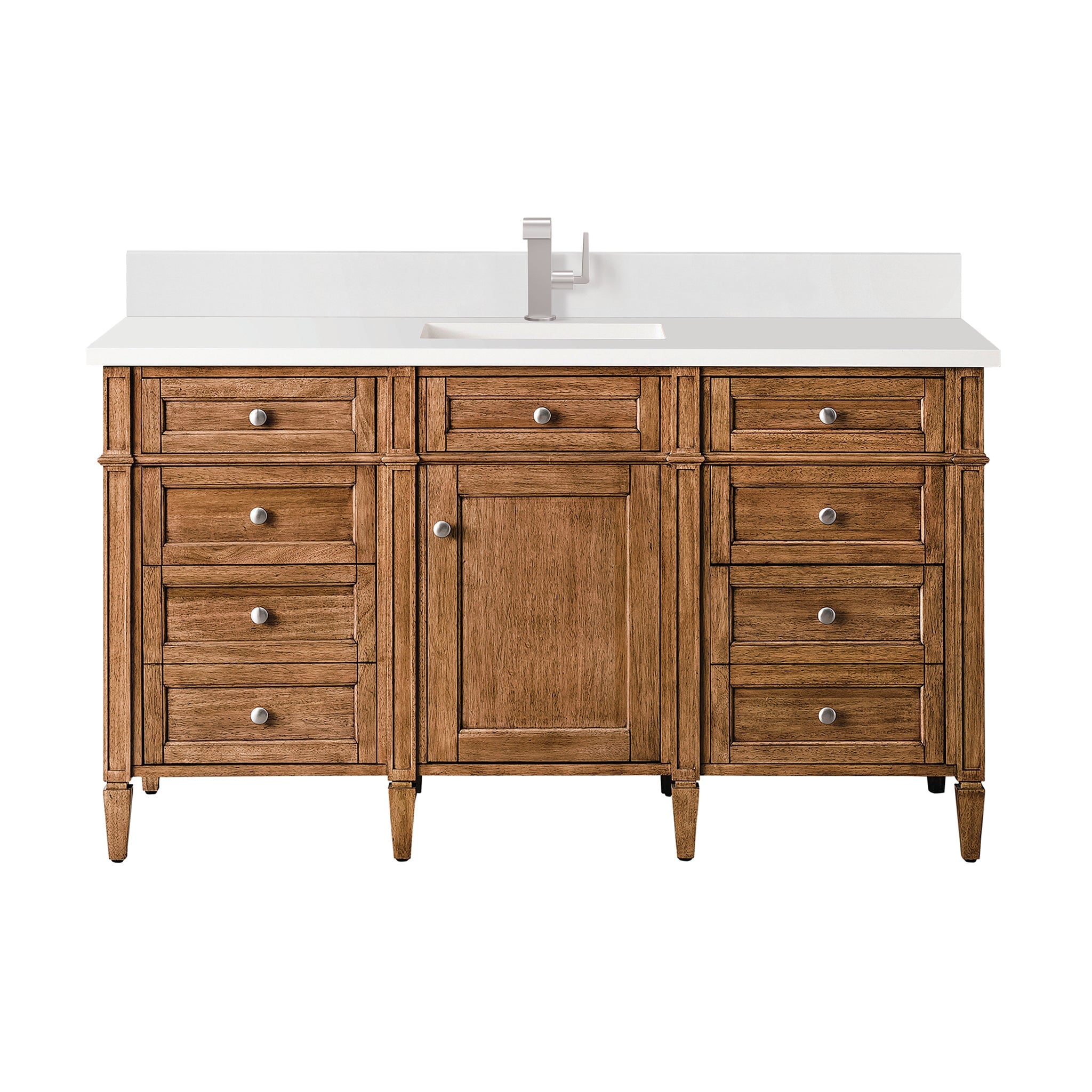 James Martin Vanities - Brittany 60" Single Vanity Cabinet in Saddle Brown - 650 - V60S - SBR - 1WZ - Home Luxury USA