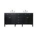 James Martin Vanities - Brittany 72" Double Bathroom Vanity in Black Onyx - 650 - V72 - BKO - 3CAR - Home Luxury USA