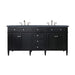 James Martin Vanities - Brittany 72" Double Bathroom Vanity in Black Onyx - 650 - V72 - BKO - 3CSP - Home Luxury USA