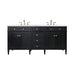 James Martin Vanities - Brittany 72" Double Bathroom Vanity in Black Onyx - 650 - V72 - BKO - 3EJP - Home Luxury USA