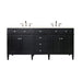 James Martin Vanities - Brittany 72" Double Bathroom Vanity in Black Onyx - 650 - V72 - BKO - 3EMR - Home Luxury USA