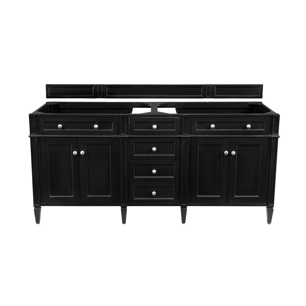 James Martin Vanities - Brittany 72" Double Bathroom Vanity in Black Onyx - 650 - V72 - BKO - Home Luxury USA