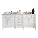 James Martin Vanities - Brittany 72" Double Bathroom Vanity in Bright White - 655 - V72 - BW - 3AF - Home Luxury USA