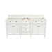 James Martin Vanities - Brittany 72" Double Bathroom Vanity in Bright White - 655 - V72 - BW - 3EMR - Home Luxury USA