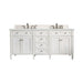 James Martin Vanities - Brittany 72" Double Bathroom Vanity in Bright White - 655 - V72 - BW - 3ENC - Home Luxury USA