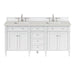 James Martin Vanities - Brittany 72" Double Bathroom Vanity in Bright White - 655 - V72 - BW - 3LDL - Home Luxury USA