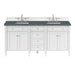 James Martin Vanities - Brittany 72" Double Bathroom Vanity in Bright White - 655 - V72 - BW - 3PBL - Home Luxury USA