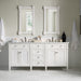 James Martin Vanities - Brittany 72" Double Bathroom Vanity in Bright White - 655 - V72 - BW - Home Luxury USA