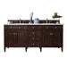 James Martin Vanities - Brittany 72" Double Bathroom Vanity in Burnished Mahogany - 650 - V72 - BNM - 3CAR - Home Luxury USA