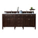 James Martin Vanities - Brittany 72" Double Bathroom Vanity in Burnished Mahogany - 650 - V72 - BNM - 3EJP - Home Luxury USA