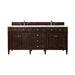 James Martin Vanities - Brittany 72" Double Bathroom Vanity in Burnished Mahogany - 650 - V72 - BNM - 3EMR - Home Luxury USA