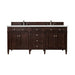 James Martin Vanities - Brittany 72" Double Bathroom Vanity in Burnished Mahogany - 650 - V72 - BNM - 3ENC - Home Luxury USA