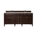 James Martin Vanities - Brittany 72" Double Bathroom Vanity in Burnished Mahogany - 650 - V72 - BNM - 3ESR - Home Luxury USA