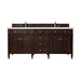 James Martin Vanities - Brittany 72" Double Bathroom Vanity in Burnished Mahogany - 650 - V72 - BNM - 3LDL - Home Luxury USA