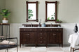 James Martin Vanities - Brittany 72" Double Bathroom Vanity in Burnished Mahogany - 650 - V72 - BNM - Home Luxury USA