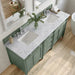 James Martin Vanities - Brittany 72" Double Bathroom Vanity in Smokey Celadon - 650 - V72 - SC - 3CAR - Home Luxury USA