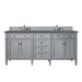 James Martin Vanities - Brittany 72" Double Bathroom Vanity in Urban Gray - 650 - V72 - UGR - 3PBL - Home Luxury USA