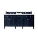 James Martin Vanities - Brittany 72" Double Bathroom Vanity in Victory Blue - 650 - V72 - VBL - 3CAR - Home Luxury USA