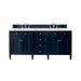 James Martin Vanities - Brittany 72" Double Bathroom Vanity in Victory Blue - 650 - V72 - VBL - 3EMR - Home Luxury USA