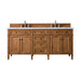 James Martin Vanities - Brittany 72" Double Vanity Cabinet in Saddle Brown - 650 - V72 - SBR - 3AF - Home Luxury USA