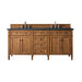 James Martin Vanities - Brittany 72" Double Vanity Cabinet in Saddle Brown - 650 - V72 - SBR - 3CSP - Home Luxury USA