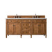 James Martin Vanities - Brittany 72" Double Vanity Cabinet in Saddle Brown - 650 - V72 - SBR - 3ESR - Home Luxury USA